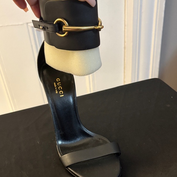 Gucci Black and Gold Women's Heels - Picture 1 of 10